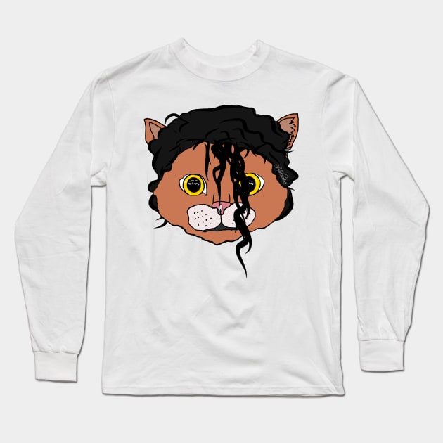 MJ Cat Head Long Sleeve T-Shirt by notsniwart